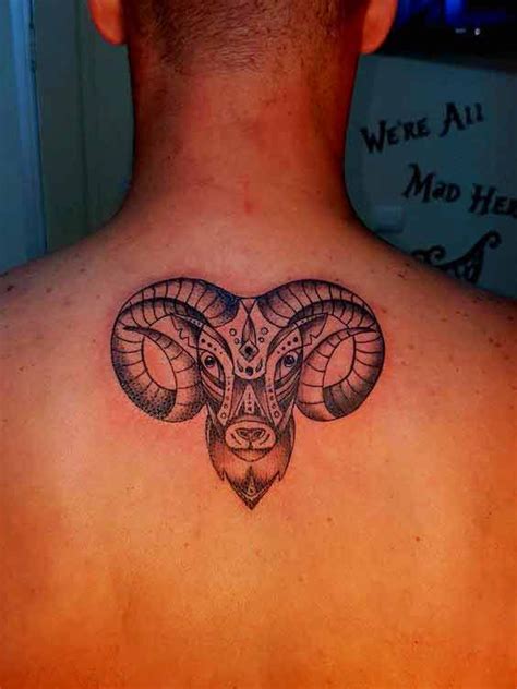 aries ram tattoo|aries zodiac tattoo for men.